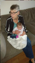 Great grandma bonding with  Natalie
