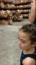 Nora and great gramps on a tour of the facilities.