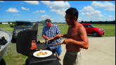 Bob and Rey on the grill
