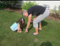 Nora shows Great Grandma her find.