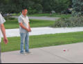 Rey playing with remote helicopter
