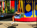 Nora on the swings.