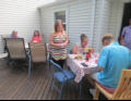 Picnic on the deck.