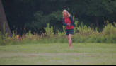 Greta golfing