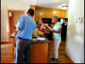Busy in the kitchen.