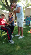 Eric, Nora and Rey fixing bubble gun.