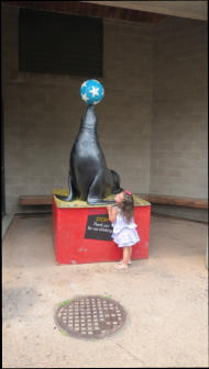 Nora with Sparky the Seal