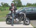 Jerad, Rey's friend on Rey's motorcycle