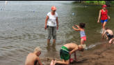 Great grandma wasn't supposed to be in the water.