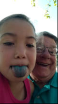 Purple tongue Nora and great gramps.
