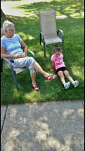 Great Gradma and Nora relaxing