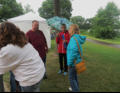 Bob, Arlene and Greta waiting on the cleanup.