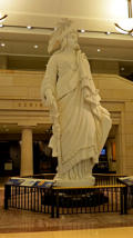 Replica of statue atop dome