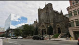 Church by bus pickup location