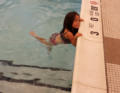 Nora goes for a swim before bedtime