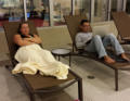 Mom and Dad relaxing pool side