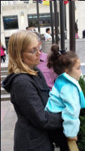 Grandma Greta and Nora at Rockafeller Center