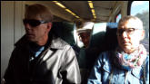 Arlene, Rey and Eric on the train