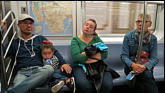 Rey, Nora Nicole and Arlene on the subway