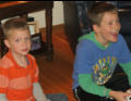 Max and Taylor playing games on the WII and Xbox