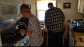 Busy in the kitchen.