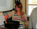 Kris making the gravy