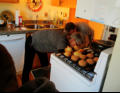 Arlene and Bob busy in the kitchen