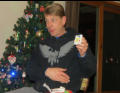 Eric with gift from Nora