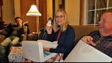Greta receives Nora's home made gift.