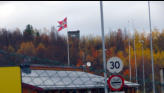The tower in background is the Russian border crossing.