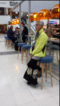 Arlene waiting for group to arrive