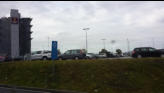 Leaving airport on way to hotel